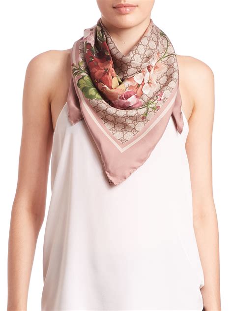 gucci bloom scarf with mauve border|buy gucci blooms online.